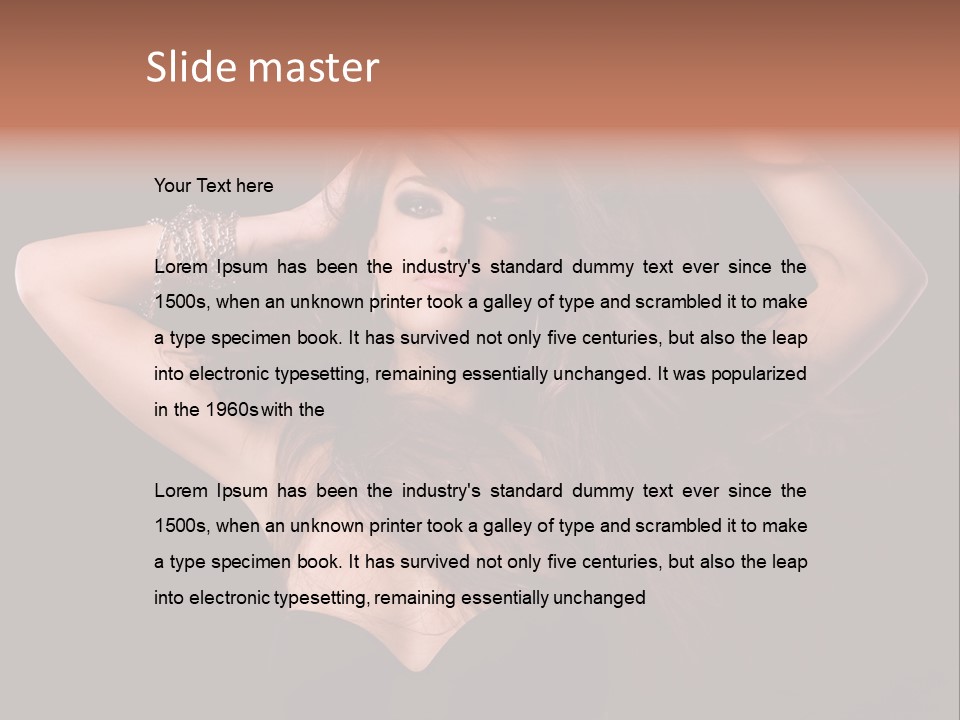 Sensual Attractive Model PowerPoint Template