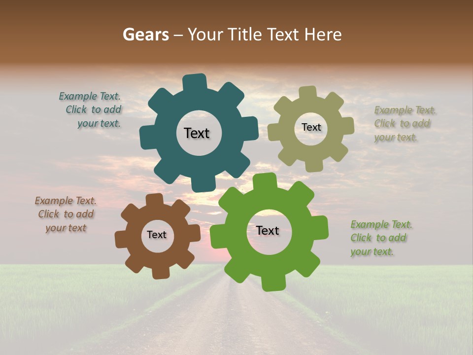 Path Field Forest PowerPoint Template