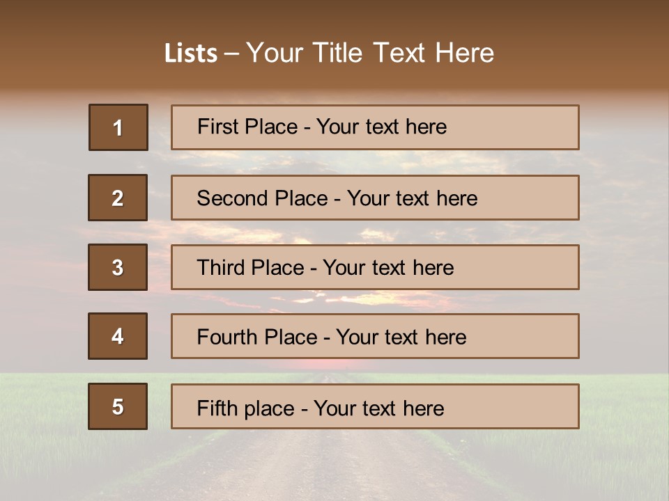 Path Field Forest PowerPoint Template