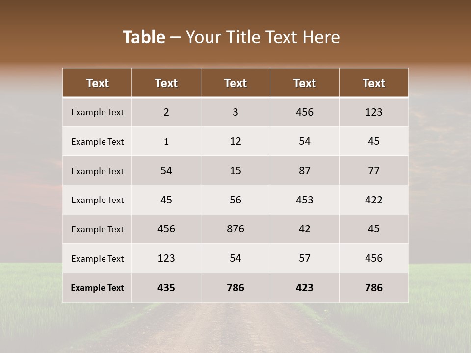Path Field Forest PowerPoint Template