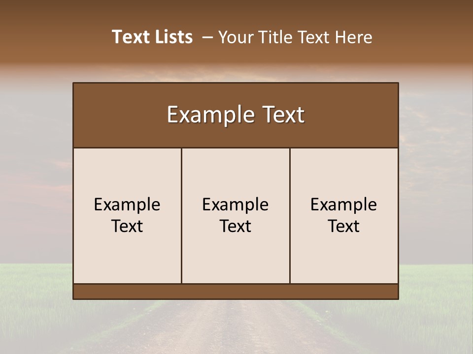 Path Field Forest PowerPoint Template