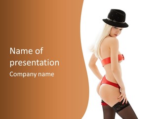 Hosiery Hat Topless PowerPoint Template