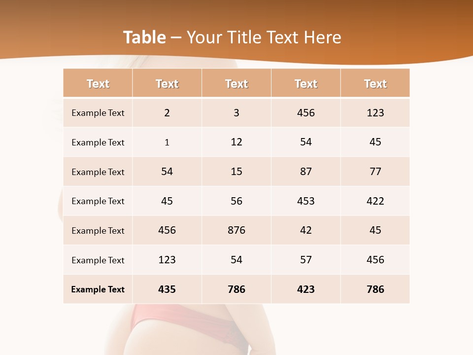 Hosiery Hat Topless PowerPoint Template