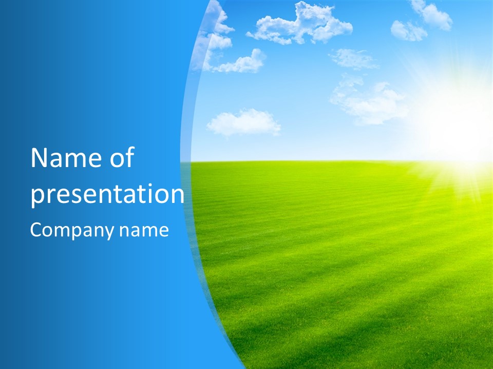 Rural Environment Pasture PowerPoint Template