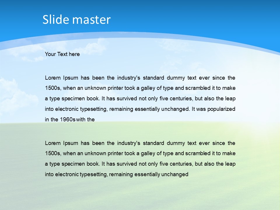 Rural Environment Pasture PowerPoint Template