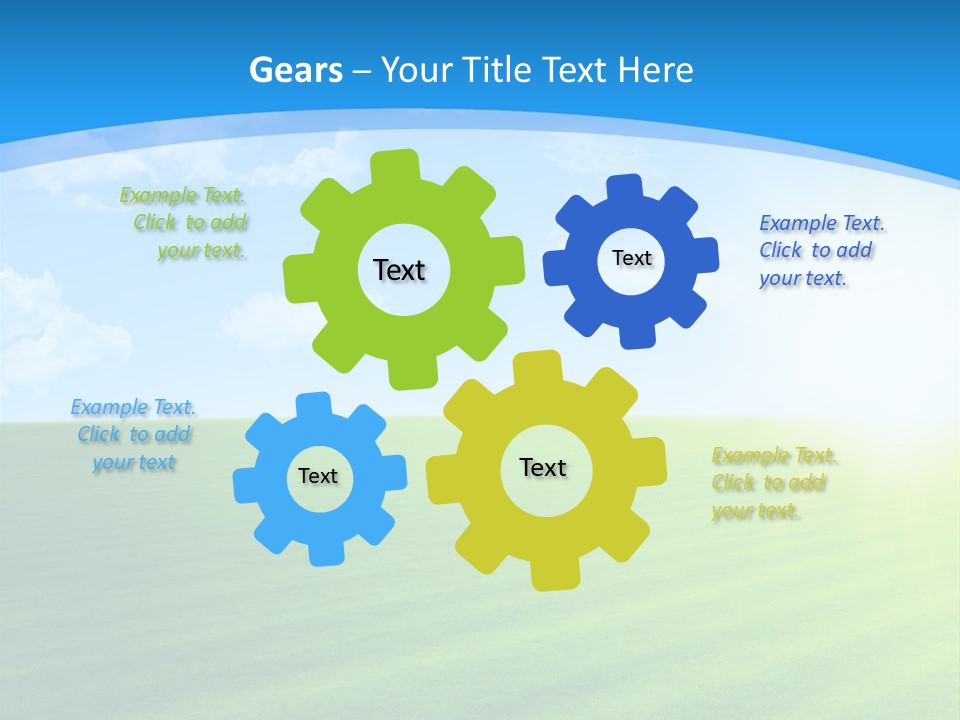 Rural Environment Pasture PowerPoint Template