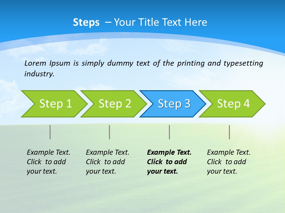 Rural Environment Pasture PowerPoint Template
