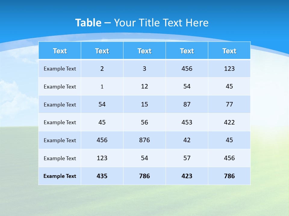 Rural Environment Pasture PowerPoint Template