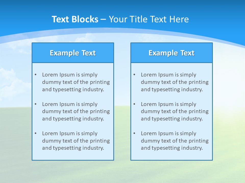 Rural Environment Pasture PowerPoint Template