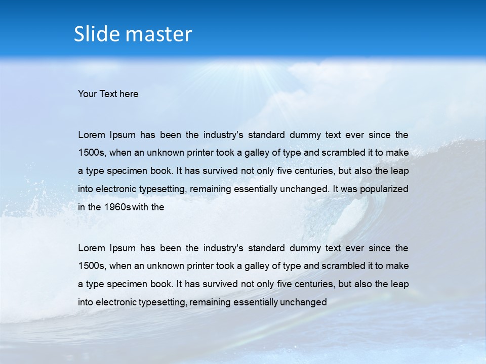 Action Crash Ocean View PowerPoint Template