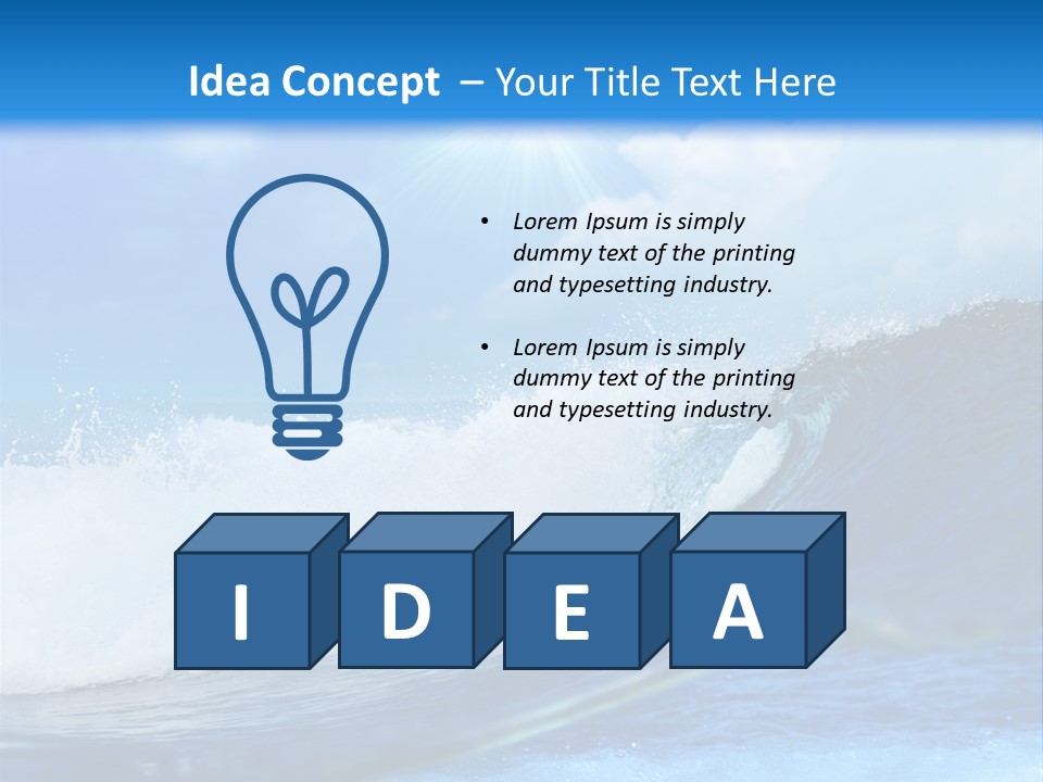 Action Crash Ocean View PowerPoint Template