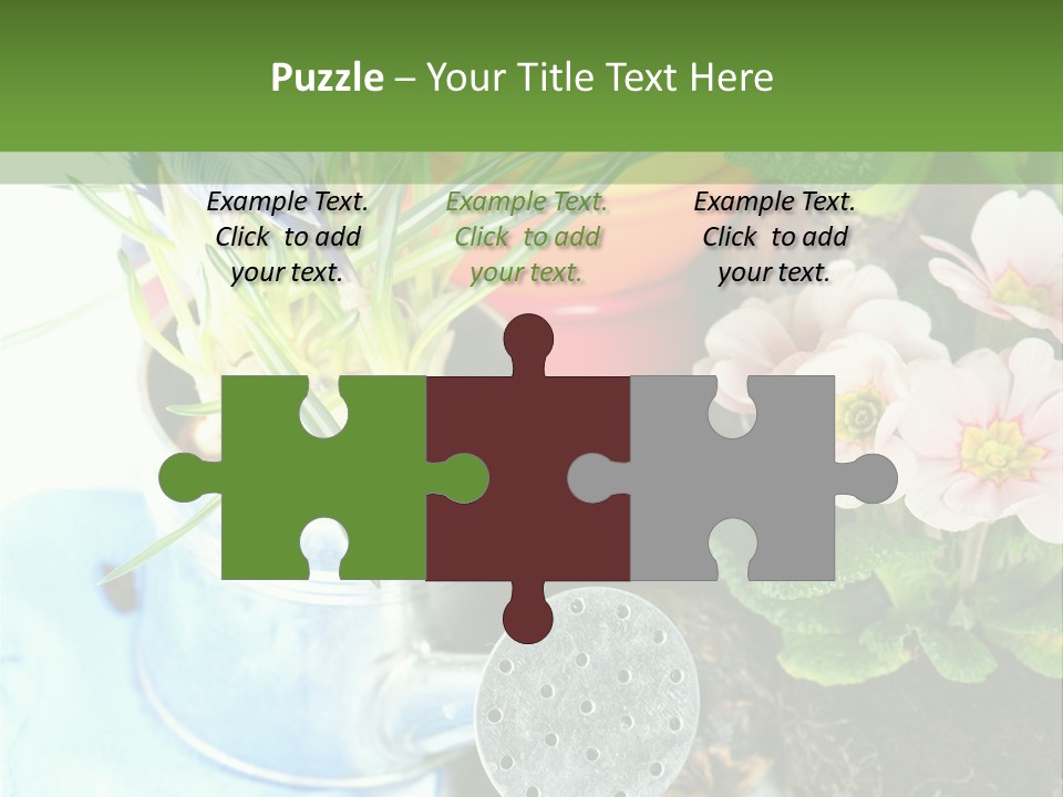 Rubber Leaves Spring Time PowerPoint Template