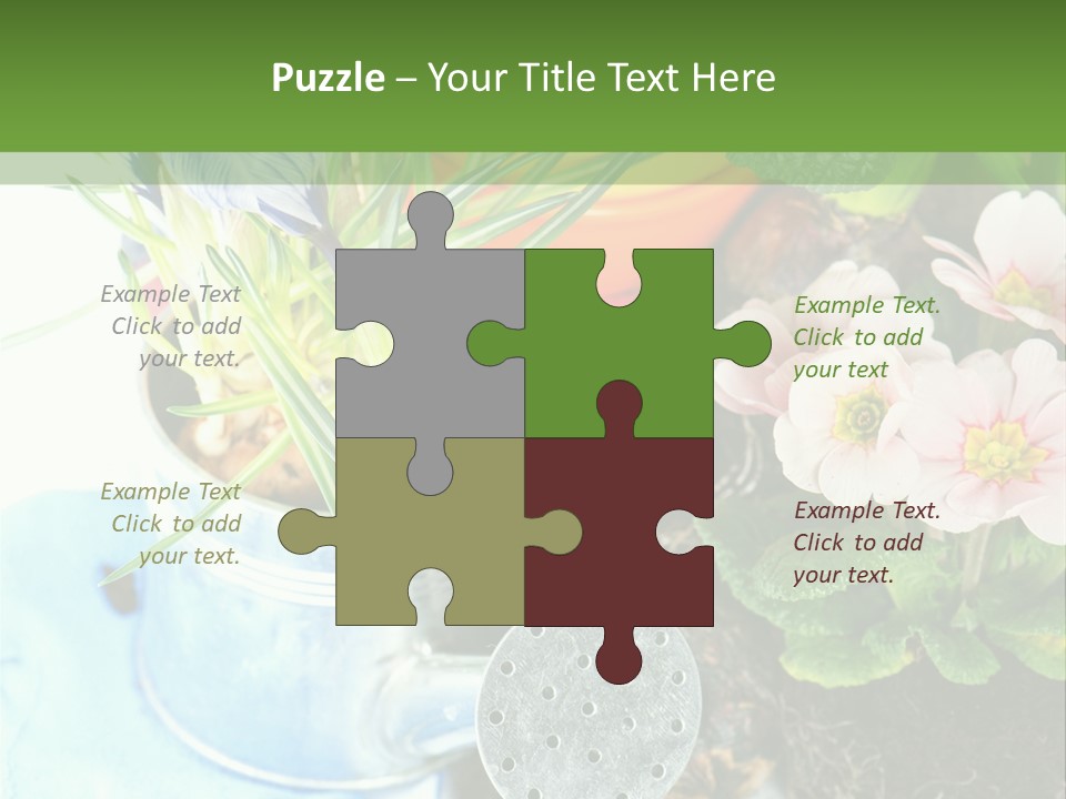 Rubber Leaves Spring Time PowerPoint Template