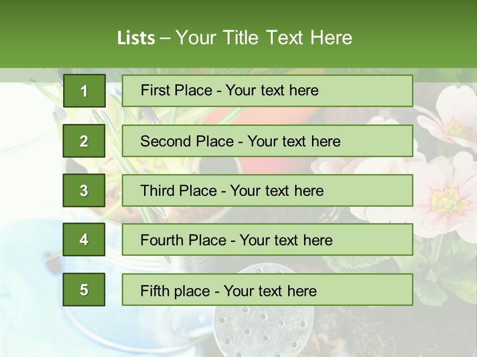 Rubber Leaves Spring Time PowerPoint Template
