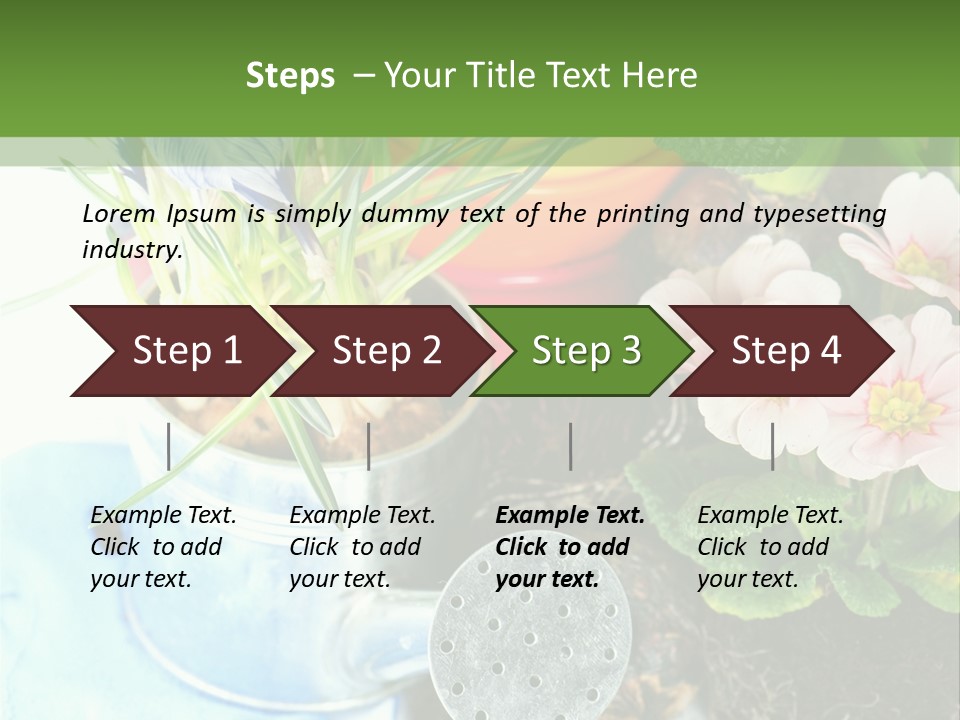 Rubber Leaves Spring Time PowerPoint Template