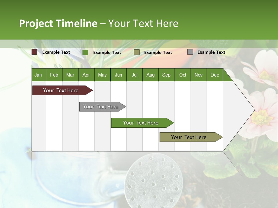 Rubber Leaves Spring Time PowerPoint Template