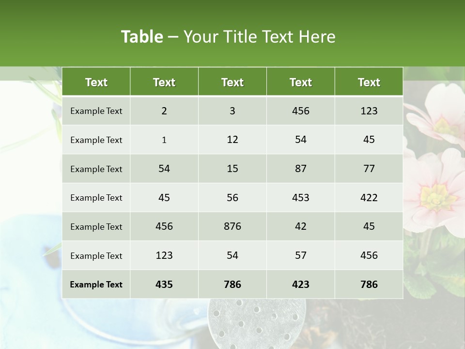 Rubber Leaves Spring Time PowerPoint Template