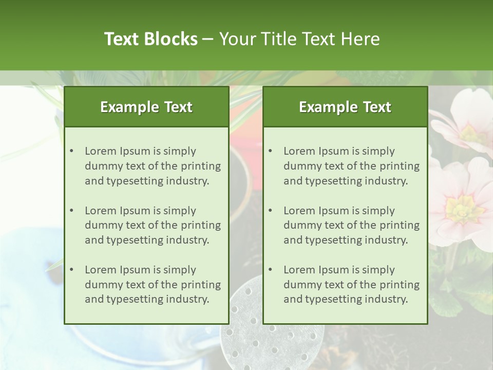 Rubber Leaves Spring Time PowerPoint Template