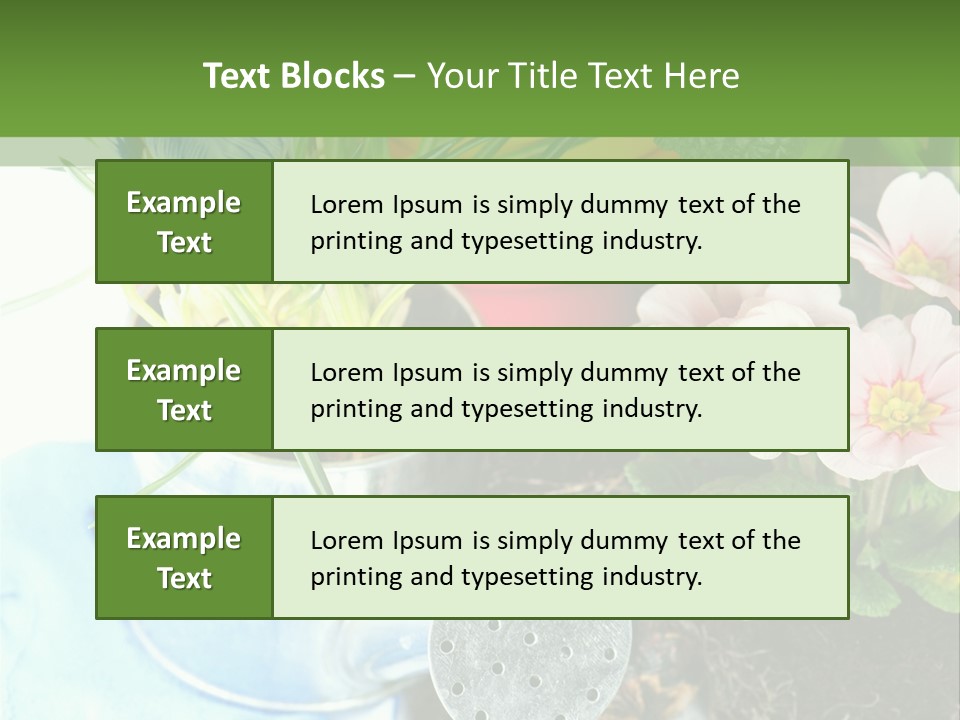 Rubber Leaves Spring Time PowerPoint Template