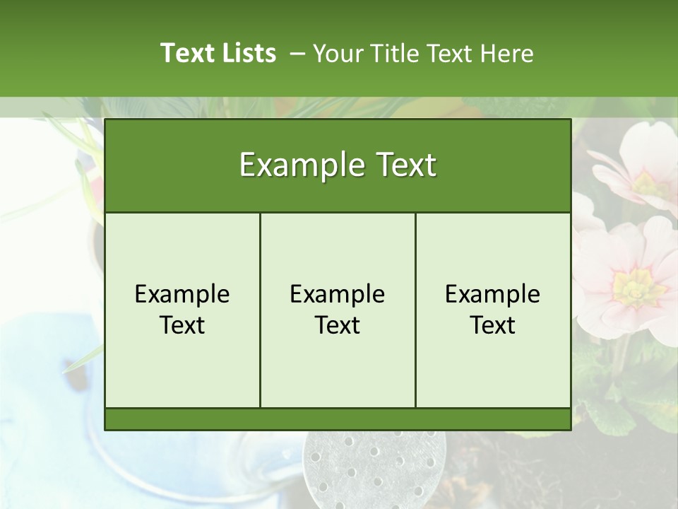 Rubber Leaves Spring Time PowerPoint Template