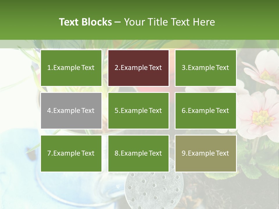 Rubber Leaves Spring Time PowerPoint Template