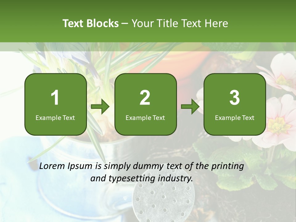 Rubber Leaves Spring Time PowerPoint Template