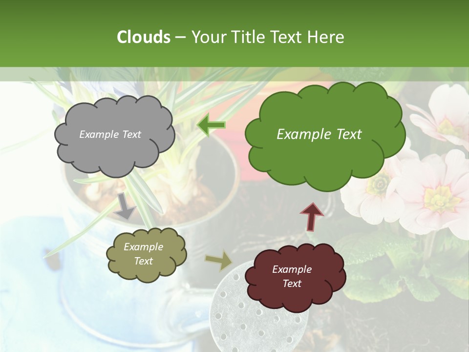 Rubber Leaves Spring Time PowerPoint Template