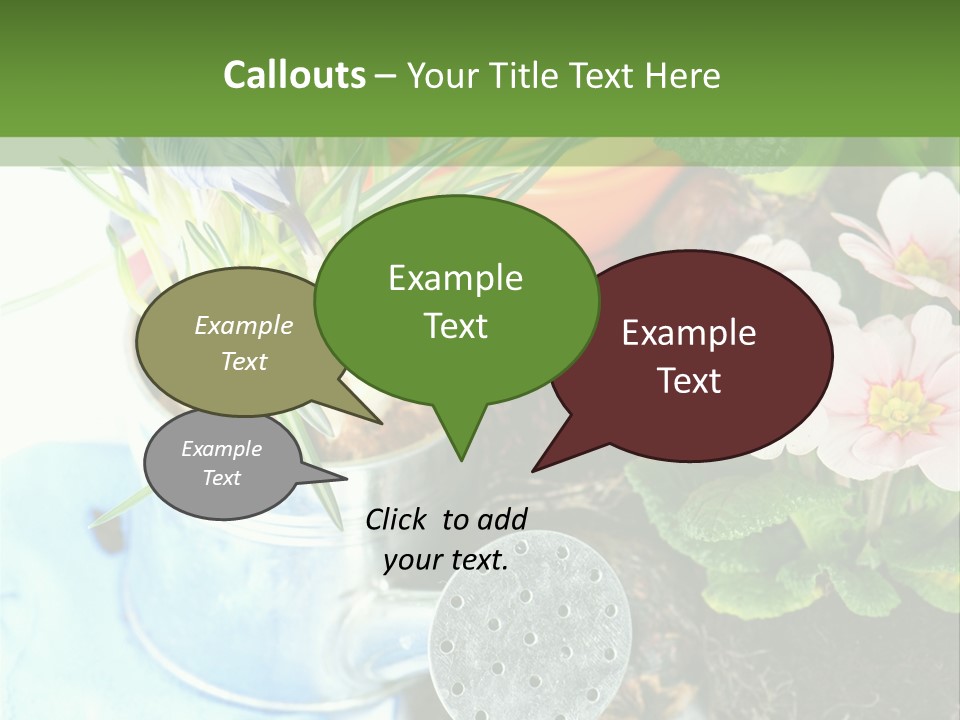 Rubber Leaves Spring Time PowerPoint Template