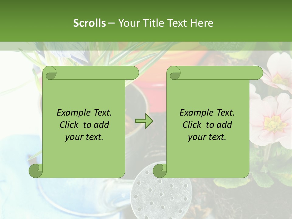 Rubber Leaves Spring Time PowerPoint Template