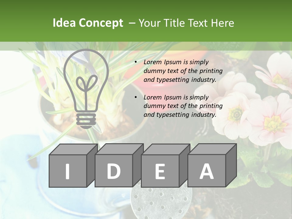 Rubber Leaves Spring Time PowerPoint Template