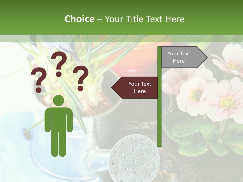 Rubber Leaves Spring Time PowerPoint Template