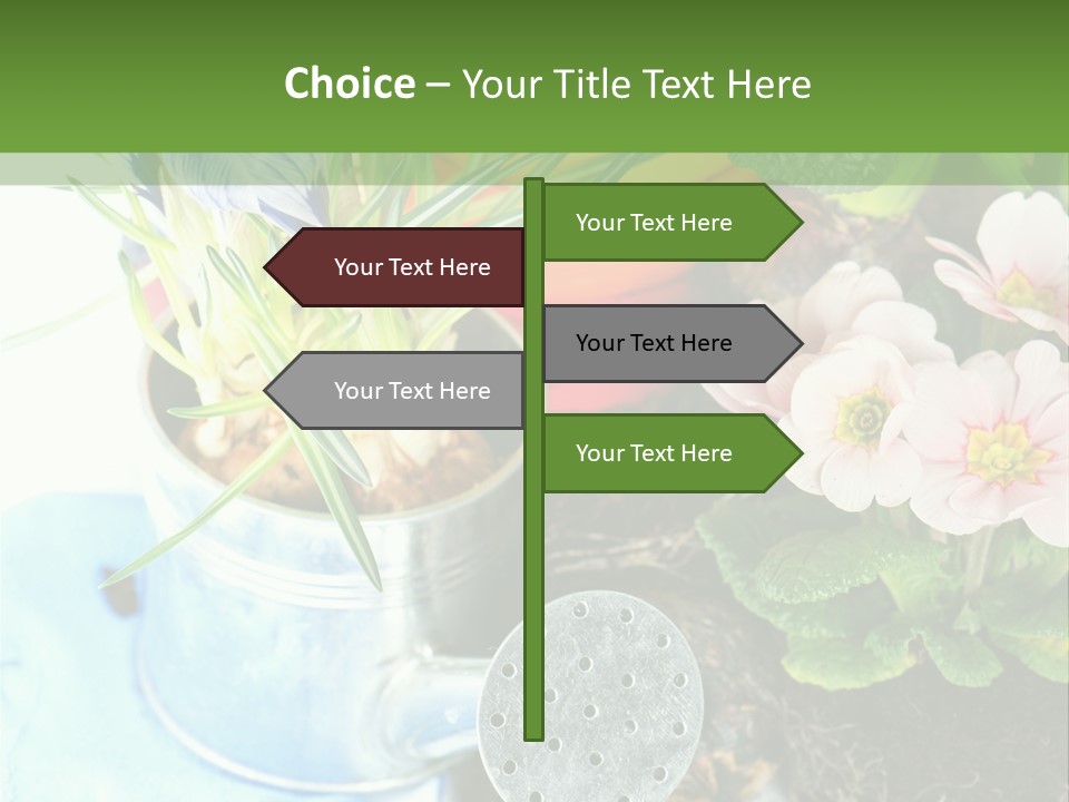 Rubber Leaves Spring Time PowerPoint Template