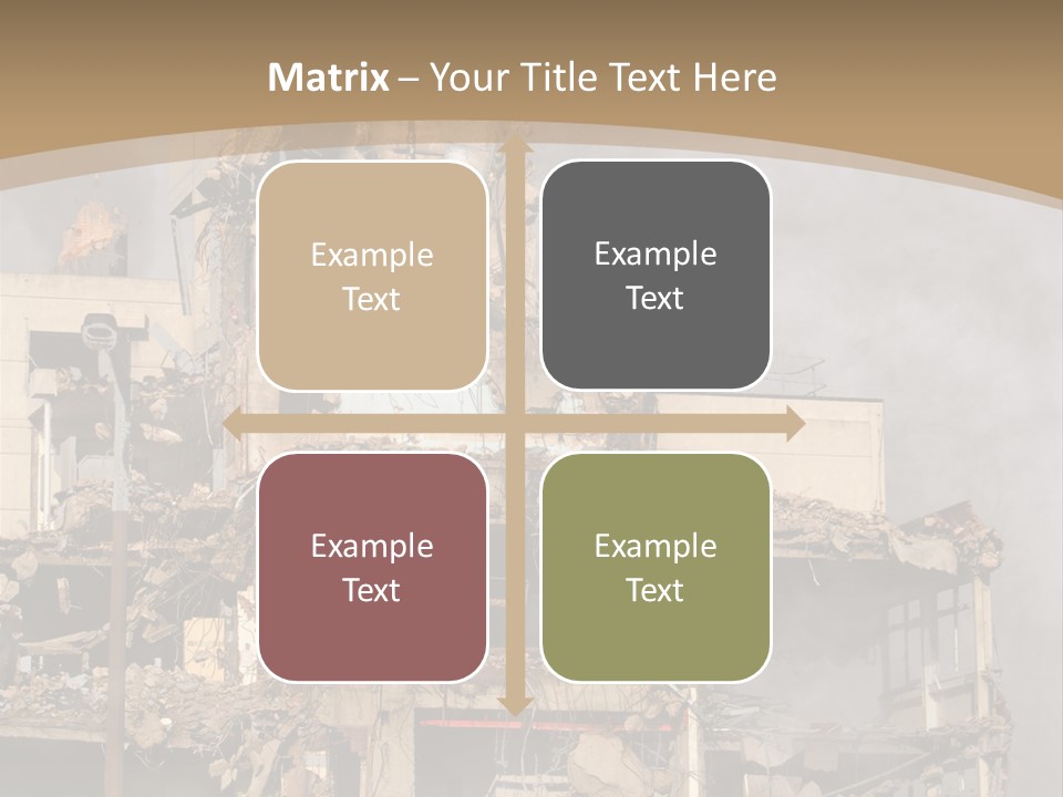 Abandoned Construction Structure PowerPoint Template
