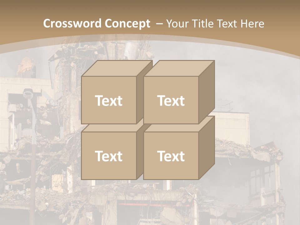 Abandoned Construction Structure PowerPoint Template