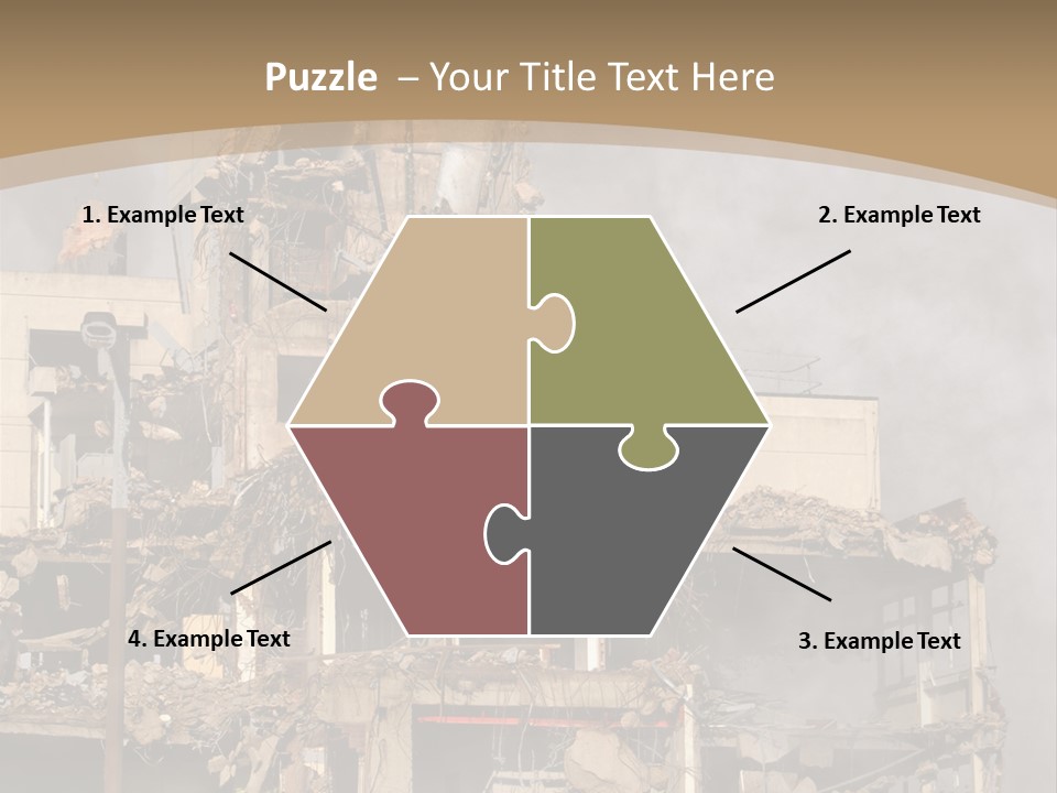 Abandoned Construction Structure PowerPoint Template