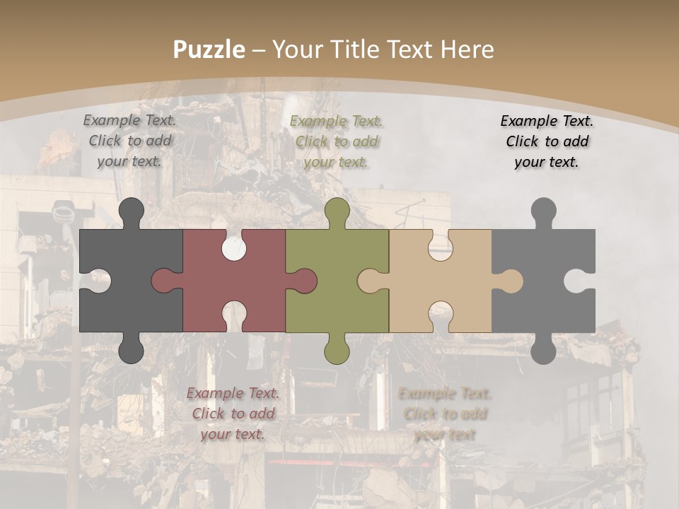 Abandoned Construction Structure PowerPoint Template