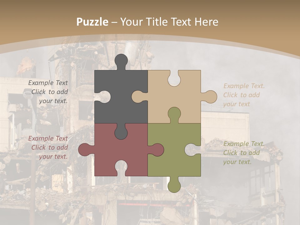 Abandoned Construction Structure PowerPoint Template