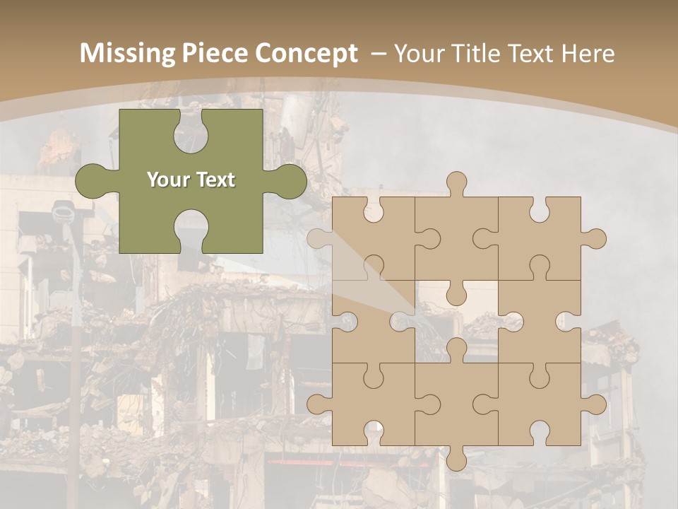 Abandoned Construction Structure PowerPoint Template