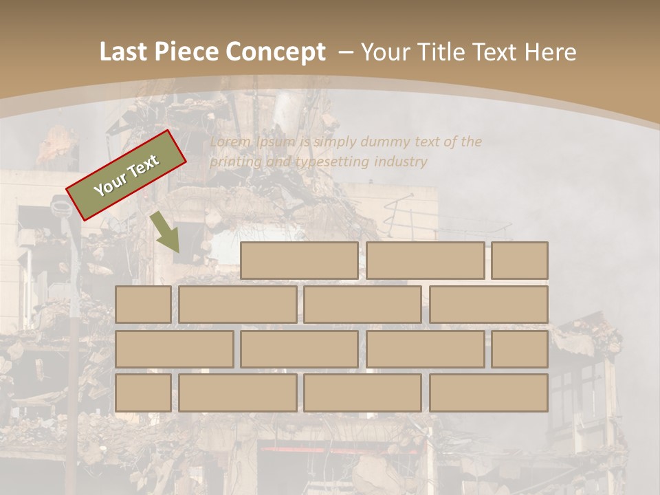 Abandoned Construction Structure PowerPoint Template
