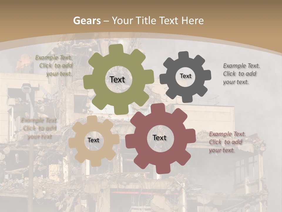 Abandoned Construction Structure PowerPoint Template