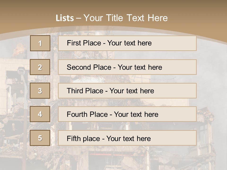 Abandoned Construction Structure PowerPoint Template