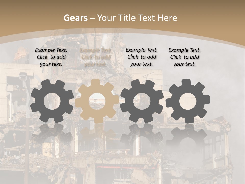 Abandoned Construction Structure PowerPoint Template
