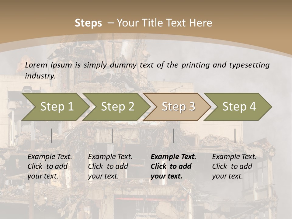 Abandoned Construction Structure PowerPoint Template
