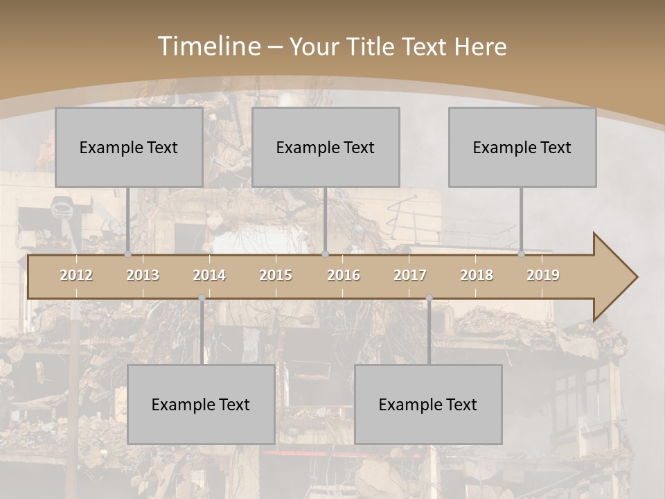 Abandoned Construction Structure PowerPoint Template
