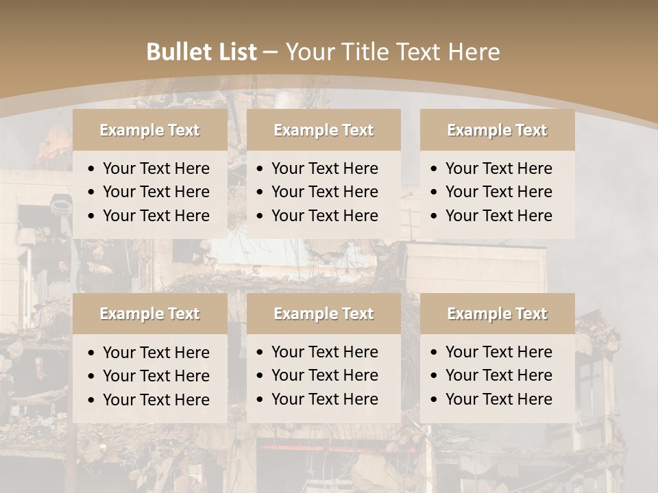 Abandoned Construction Structure PowerPoint Template
