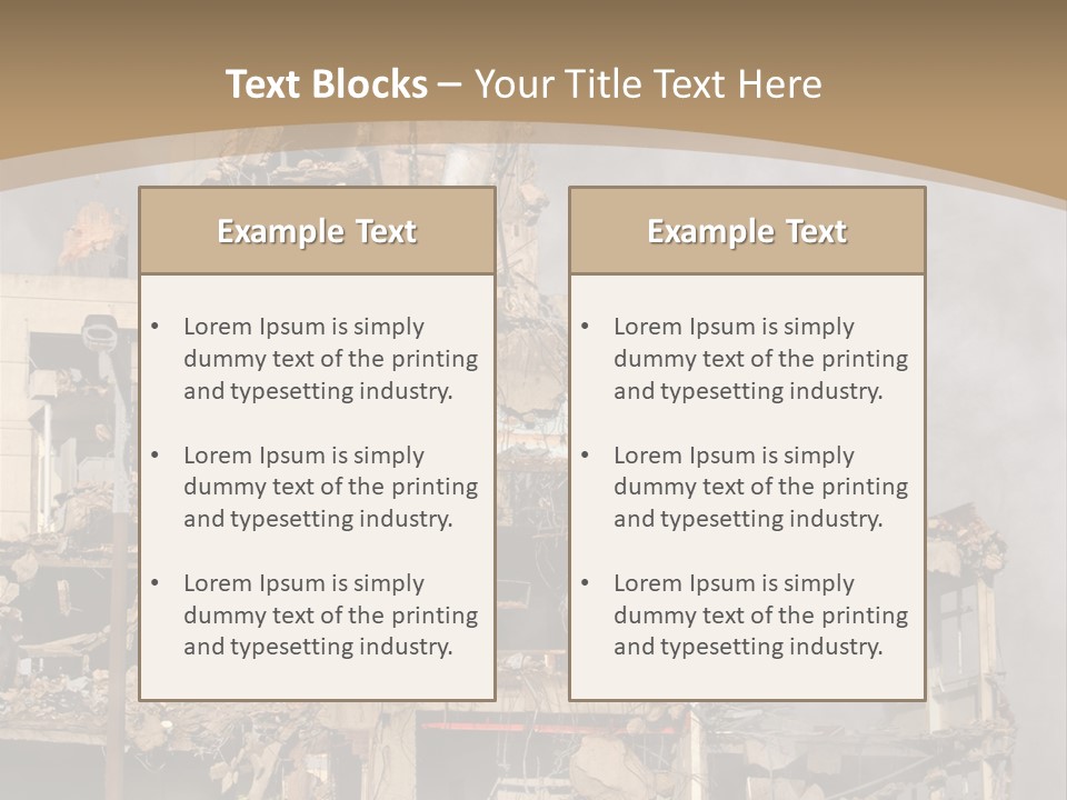 Abandoned Construction Structure PowerPoint Template