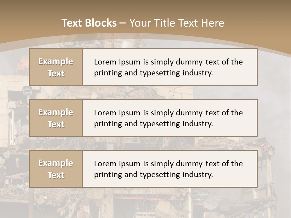 Abandoned Construction Structure PowerPoint Template