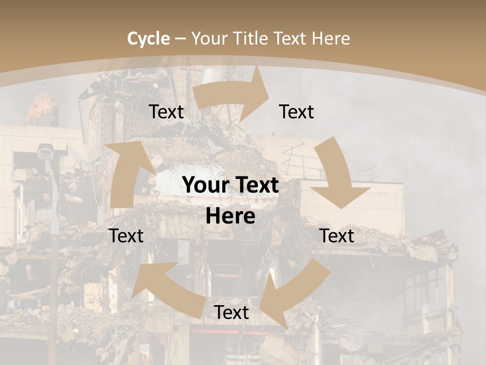 Abandoned Construction Structure PowerPoint Template