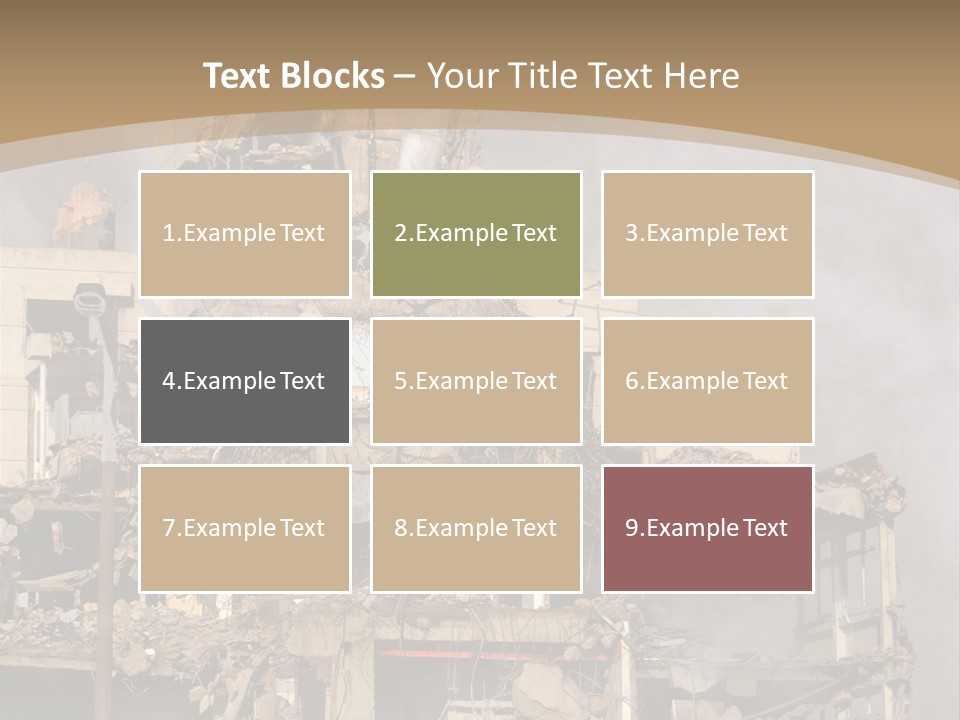 Abandoned Construction Structure PowerPoint Template