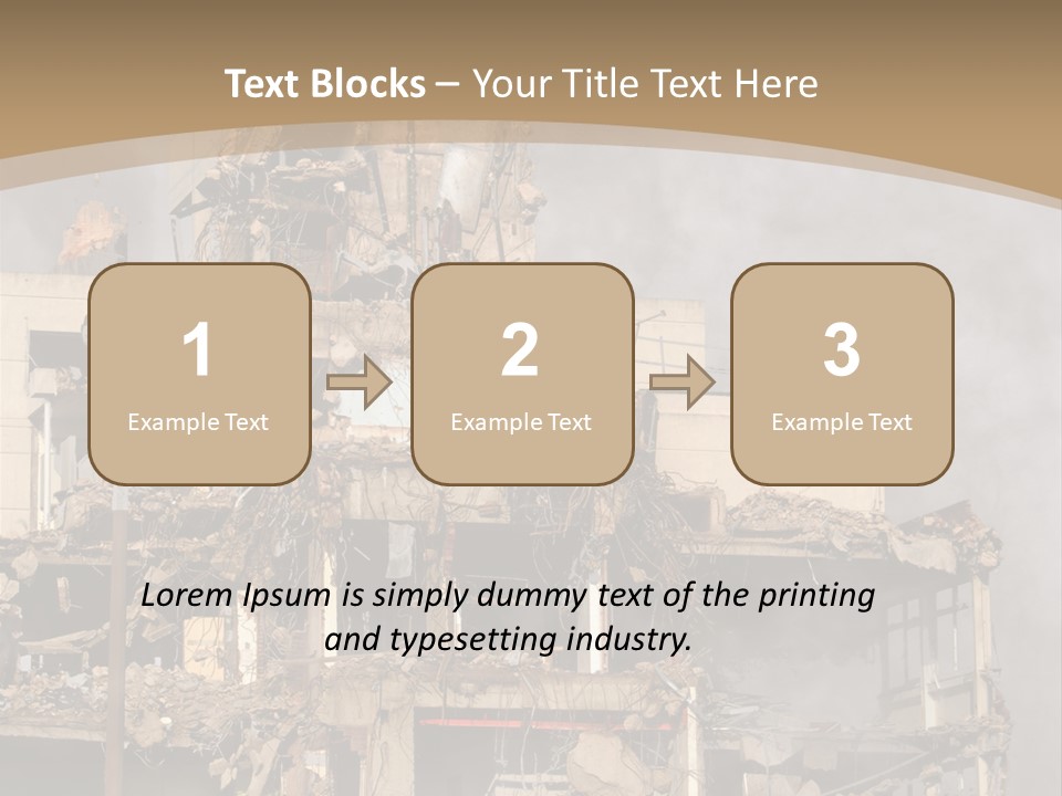 Abandoned Construction Structure PowerPoint Template